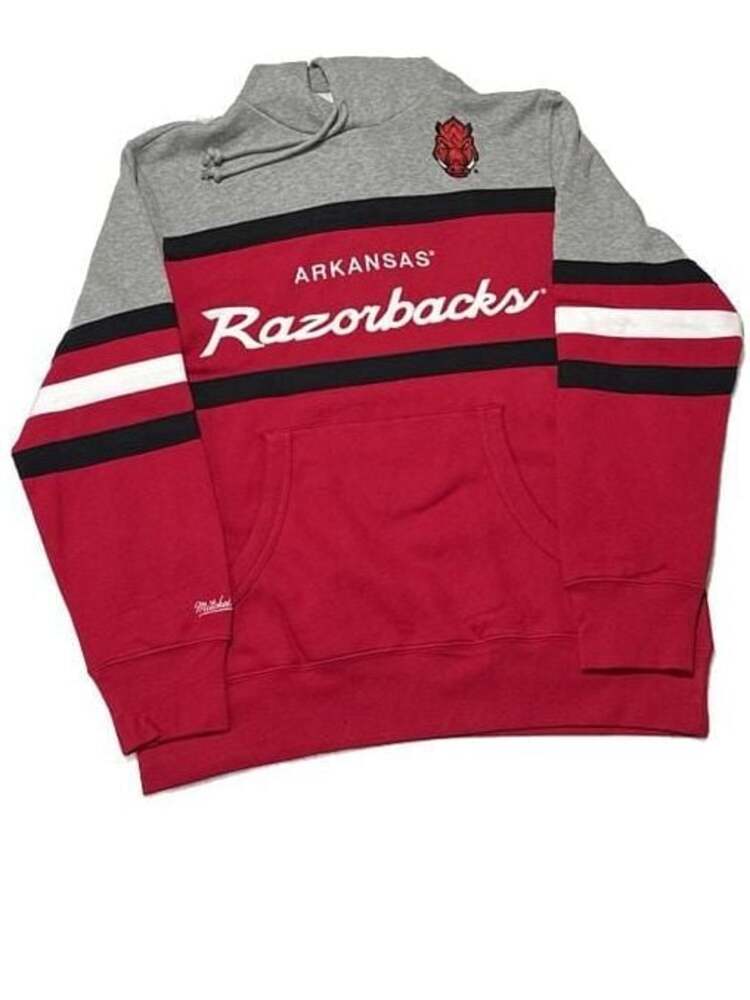 Mitchell & Ness NCAA Arkansas Razorbacks Head Coach hoodie size L NWT